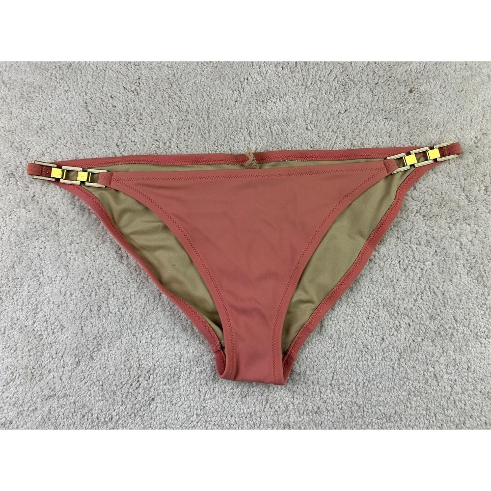 Victoria's Secret Bikini Bottom Womens Medium Gold Hardware‎ Swim Briefs Sexy